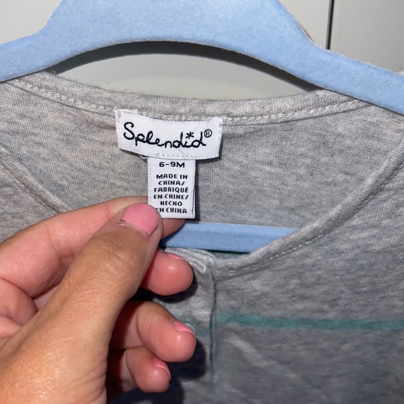 Splendid Boys’ Tie Dyed Stripe Coverall. Size 6-9 months. - Picture 2 of 4